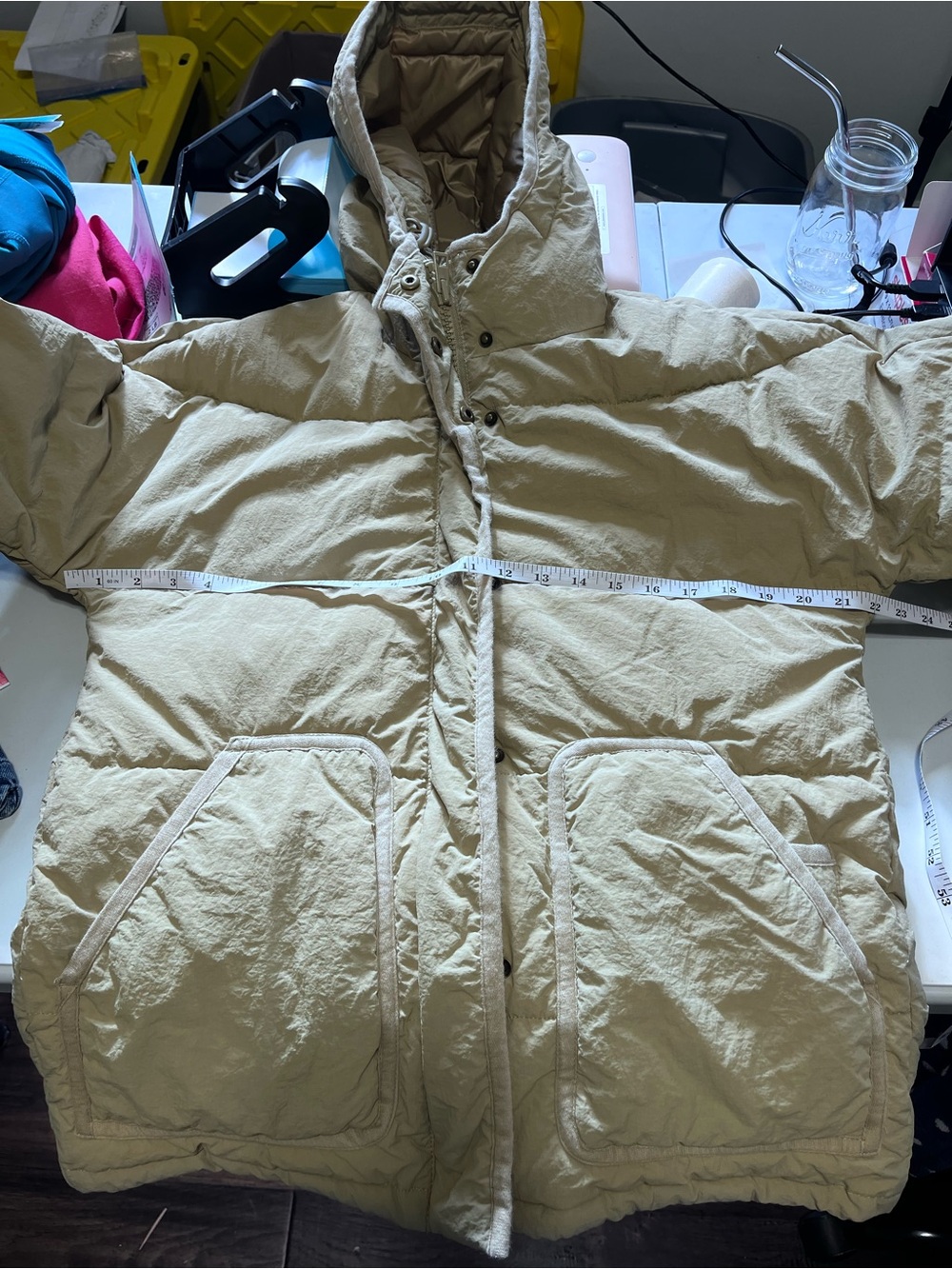 Madewell Ash Green Tokyo Puffer Jacket - Picture 13 of 14